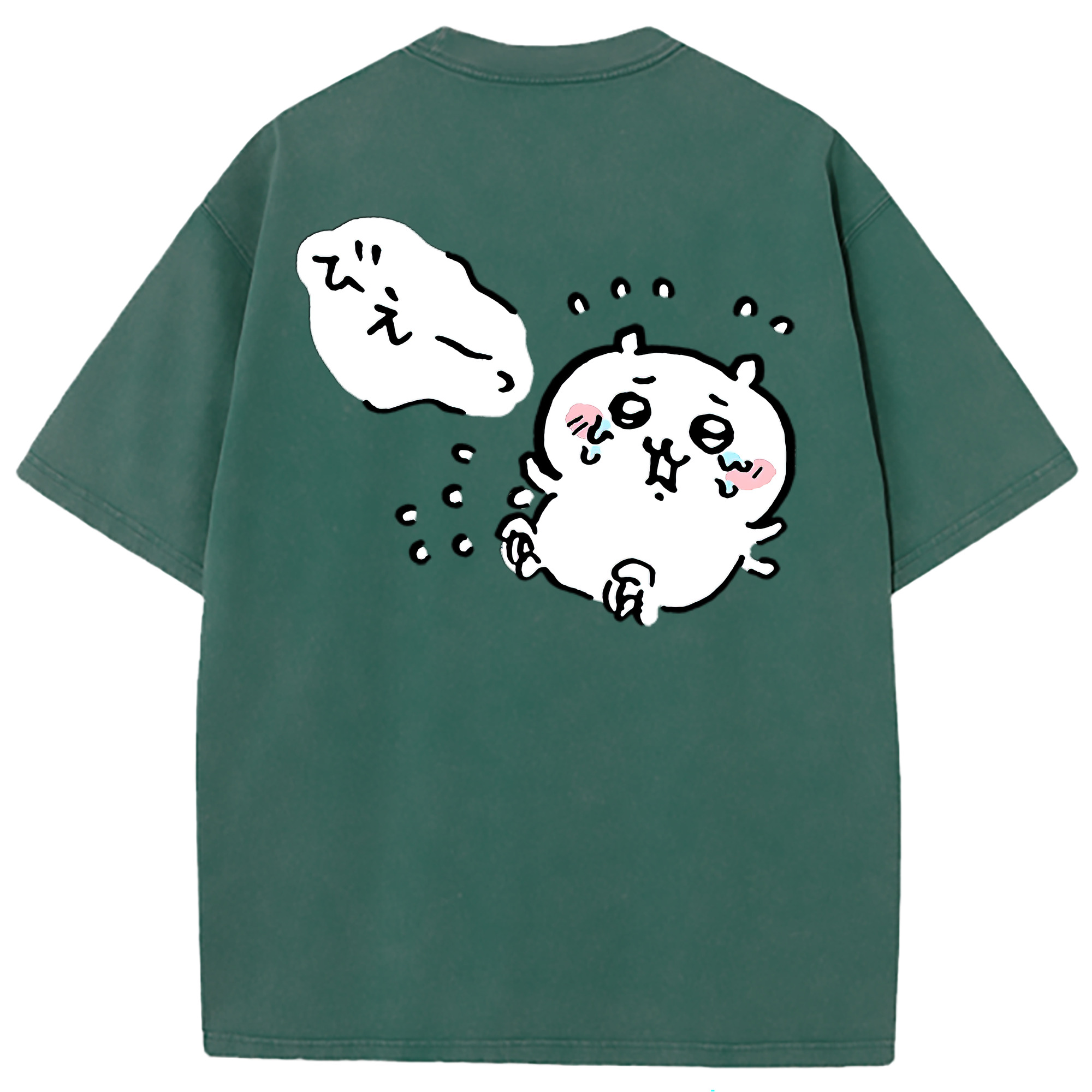 （画像用） ちいかわ ちいかわ Chii-kawa chiikawa 綿100% ヴィンテージ風 半袖Tシャツ（背面プリント）